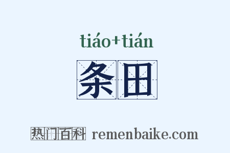 条田是什么意思的图片